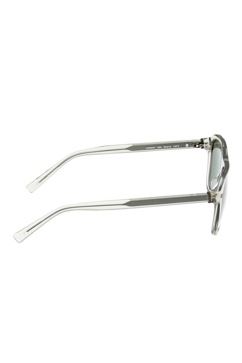 53mm Navigator Sunglasses, Alternate, color, SHINY LIGHT GREEN / GREEN