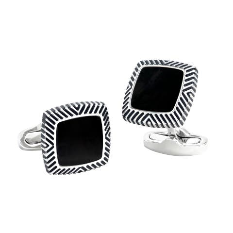 Onyx Soft Square Cufflinks