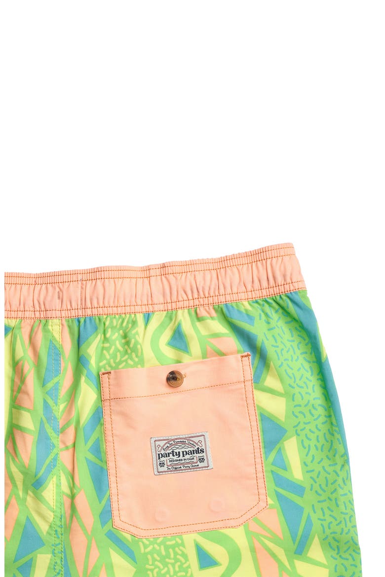Maui Wowie Printed Swim Trunks, Alternate, color, LIME