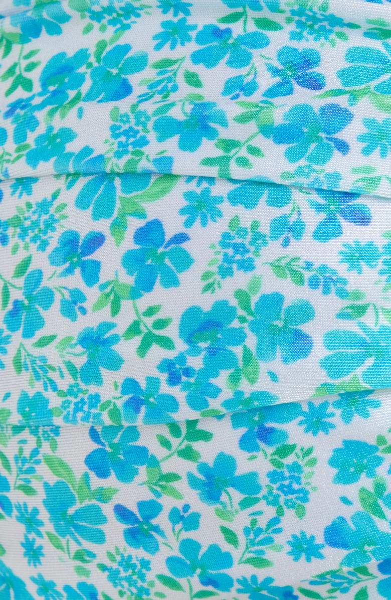 Kulani Kinis Decorative Strapless Bandeau Bikini Top, Alternate, color, Ocean Aura