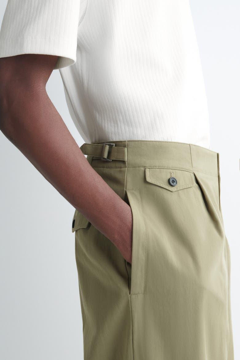 Pocket-detail Relaxed-fit Wide-leg Pants, Alternate, color, KHAKI