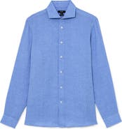 Reiss Ruban Regular Fit Solid Linen Button-Up Shirt