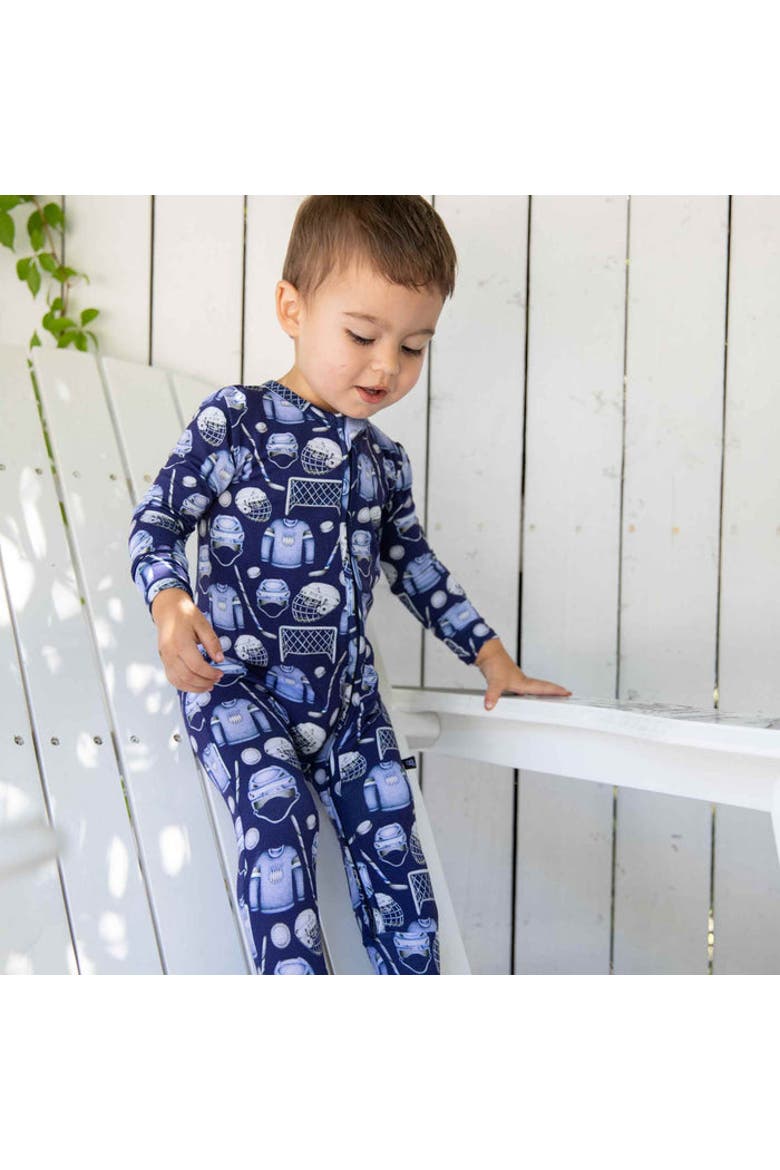 Baby Zippered Footie Pajamas, Alternate, color, Blue