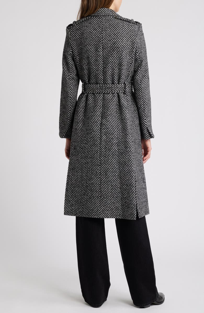 Sam Edelman Chevron Tie Waist Coat, Alternate, color, 