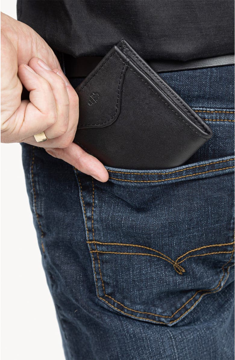 Deux Mains Shotgun Wallet For Him, Alternate, color, Black