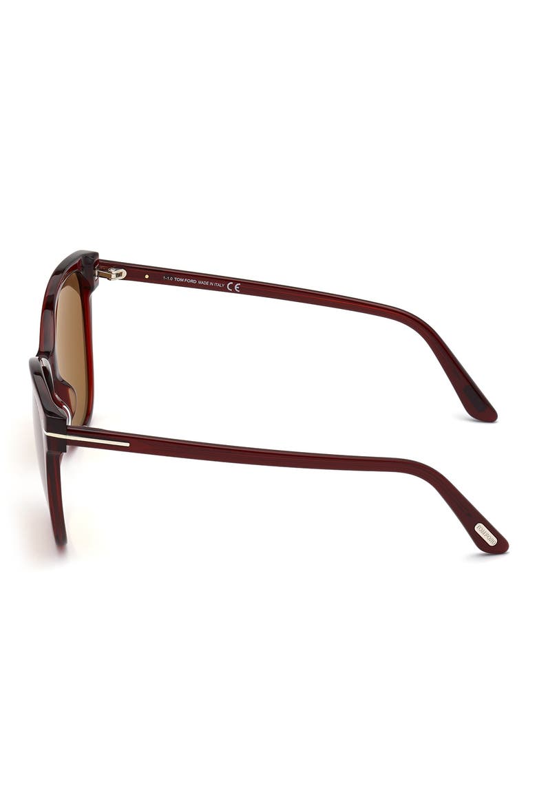58mm Cat Eye Sunglasses, Alternate, color, RED/ OTHER / BROWN