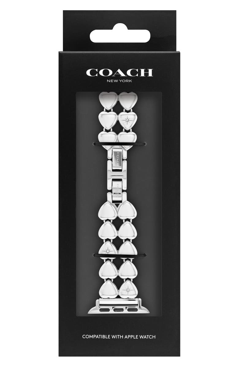 COACH Stainless Steel 20mm Apple Watch<sup>®</sup> Bracelet Watchband, Alternate, color, Silver