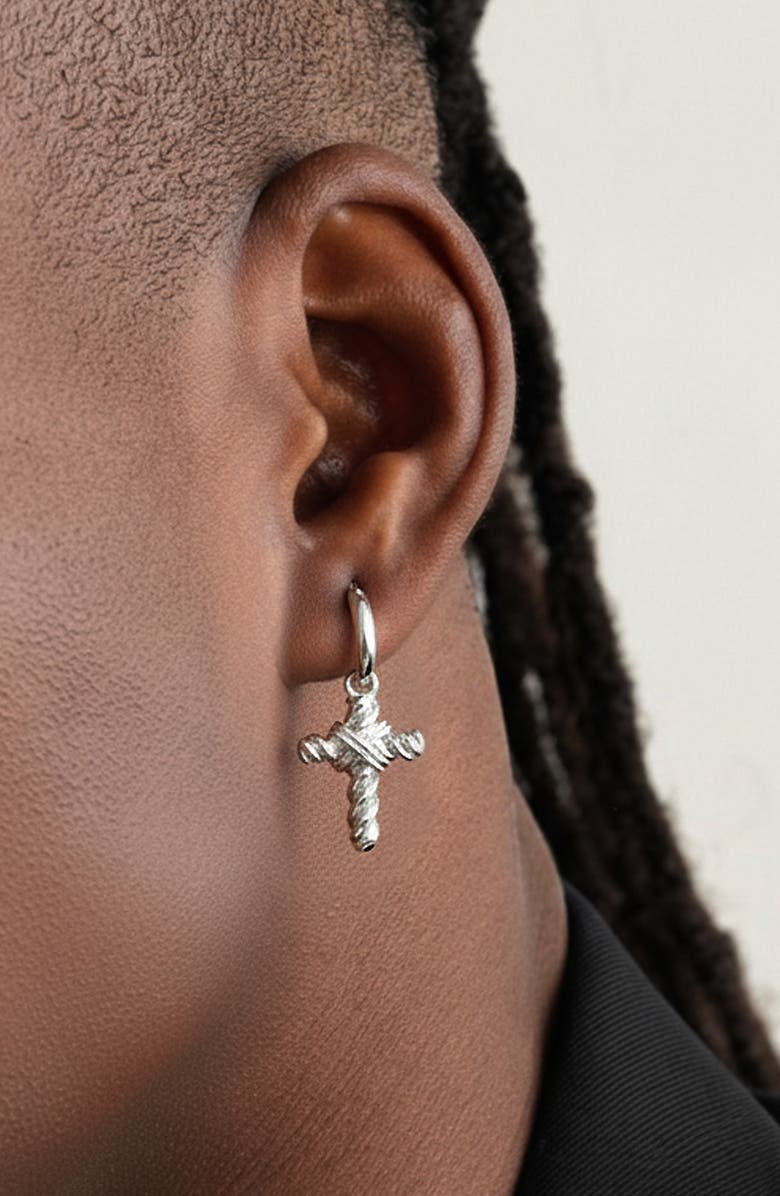 YOJ Spiro Hoop Single Maxi Earring in Silver, Alternate, color, Silver