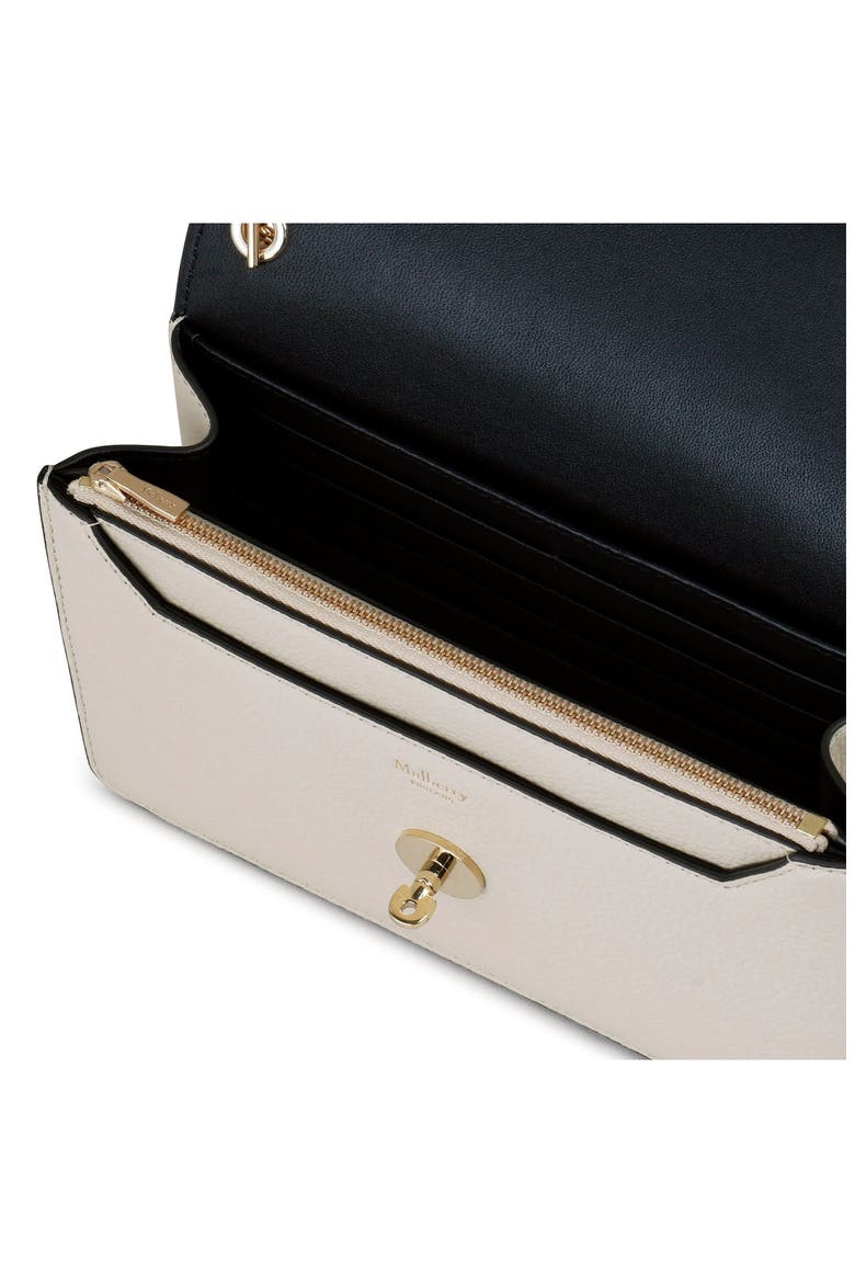 Small Darley Leather Clutch, Alternate, color, CHALK