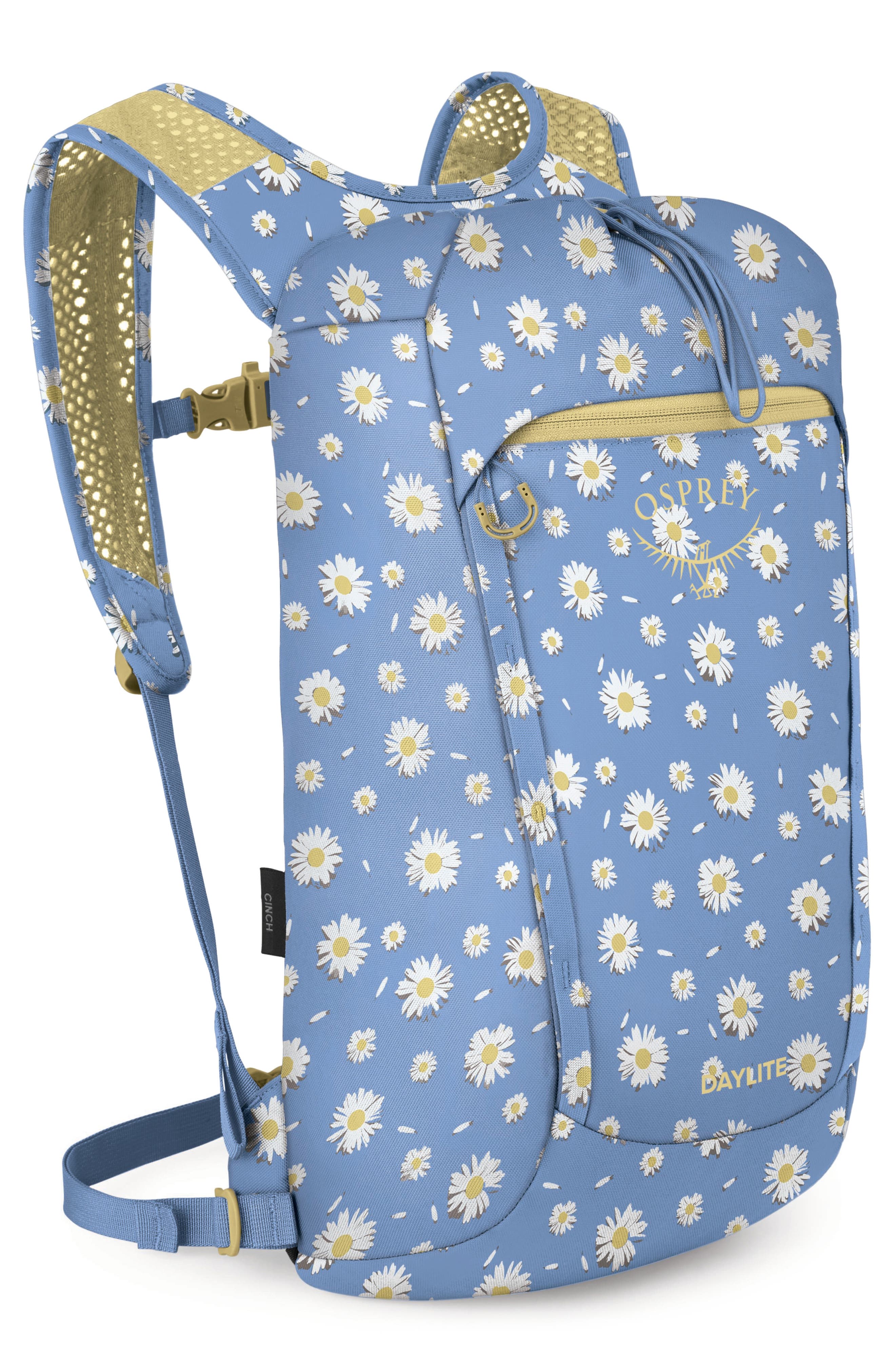 Osprey Daylite Cinch Backpack, Alternate, color, Daisy Print Sevres Blue
