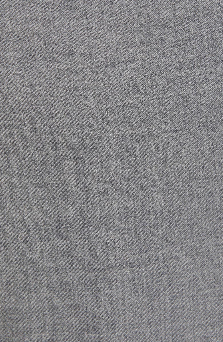 Thom Browne Back Strap Wool Cuff Crop Pants, Alternate, color, Medium Grey