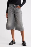 MOTHER The Whole Lot Zip Twist Fray Shorts