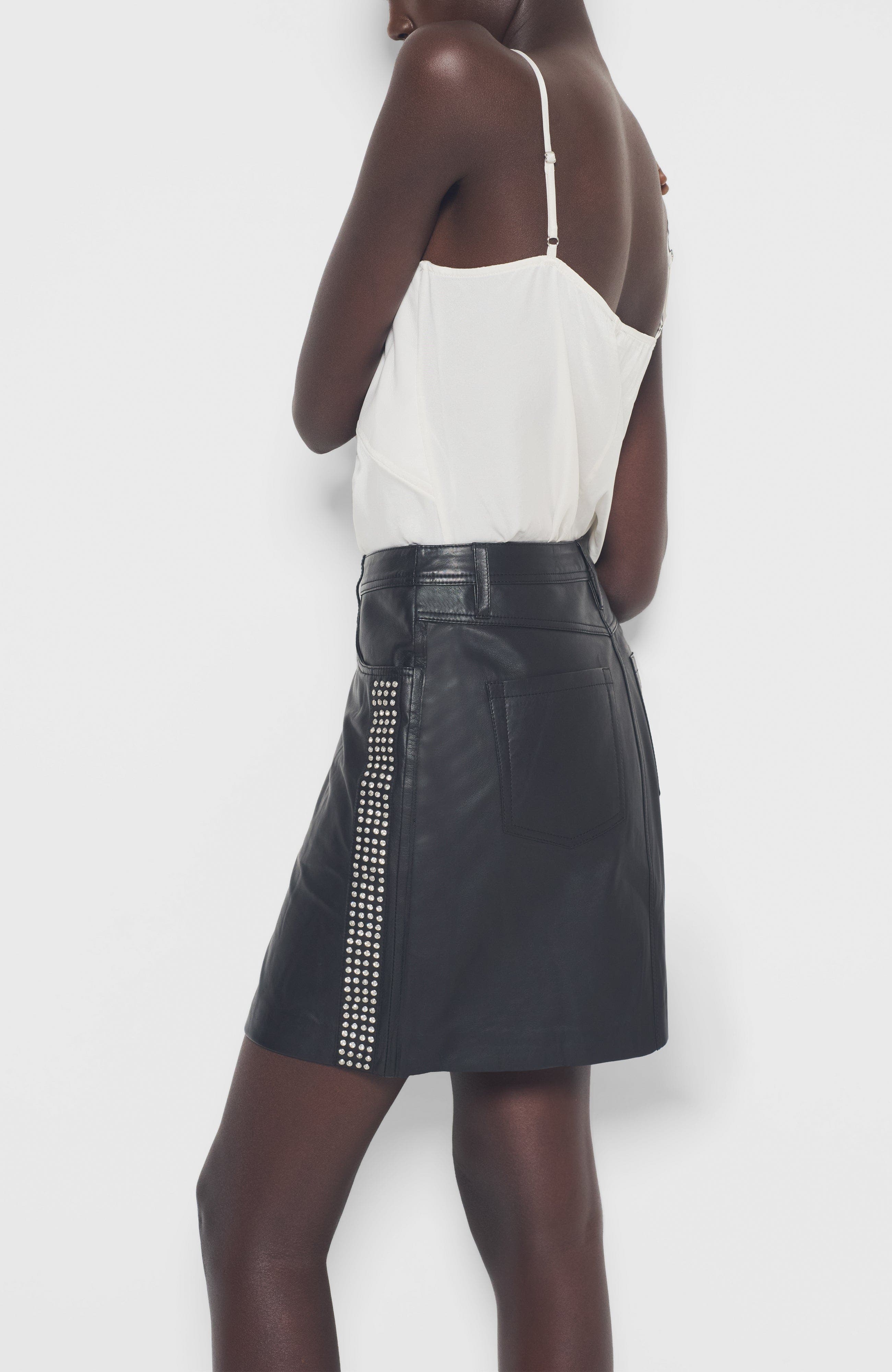 Ryder Upcycled Leather Skirt - image 2