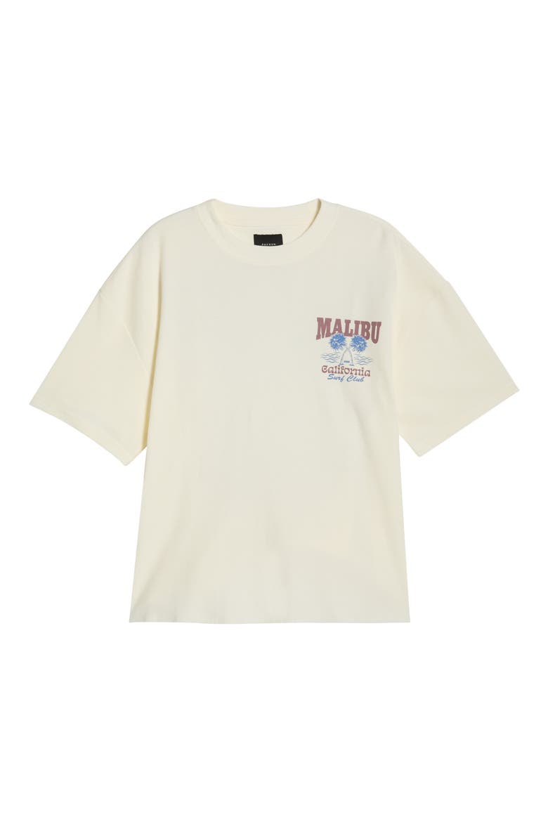 Malibu Waffle Knit T-Shirt, Alternate, color, CREAM