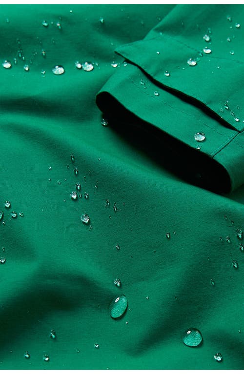 Seasalt Cornwall Coverback Waterproof Organic Cotton Raincoat With Removable Hood In Glade