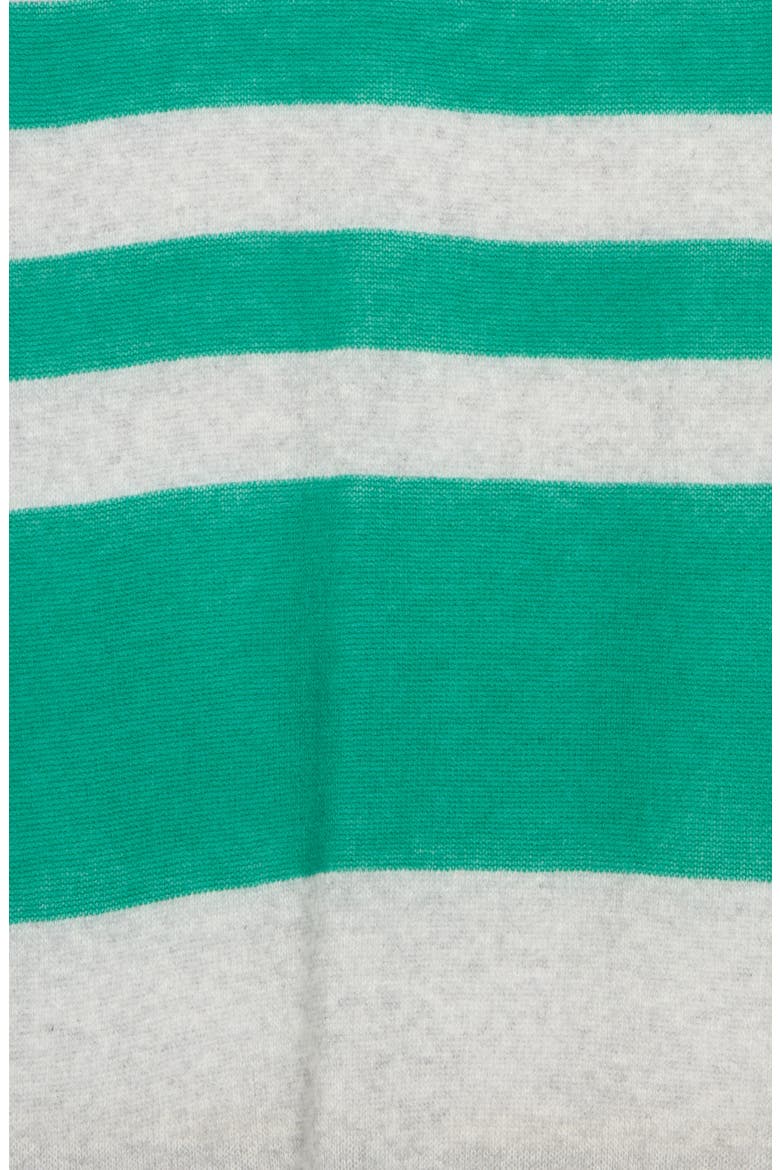 Uneven Stripes Cashmere Oblong Wrap, Alternate, color, LIGHT GREY/ BRIGHT JADE