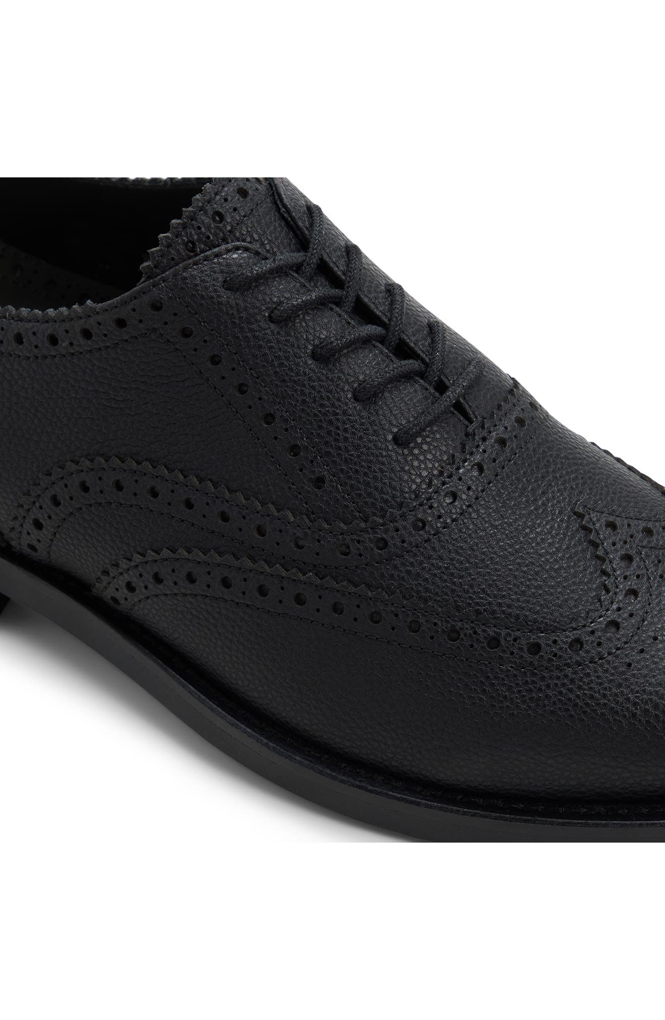 Wilton Wingtip Oxford, Alternate, color, BLACK