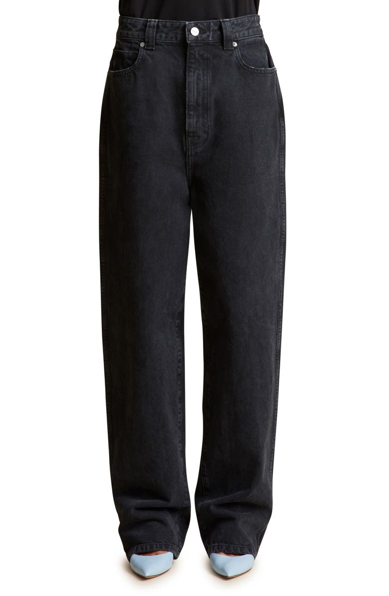 Khaite Martin Baggy Straight Leg Jeans, Main, color,