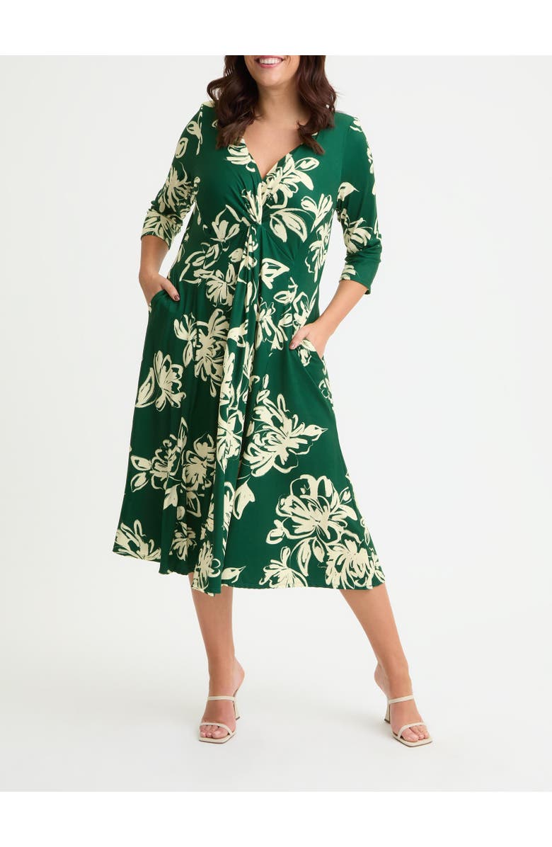 Scarlett & Jo Claudia Peach Touch Knot Front Dress, Alternate, color, Green Cream