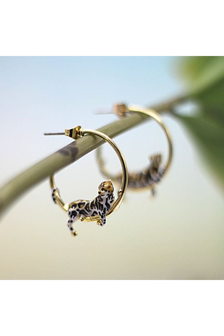 Clouded Leopard Hoops, Alternate, color, Leopard