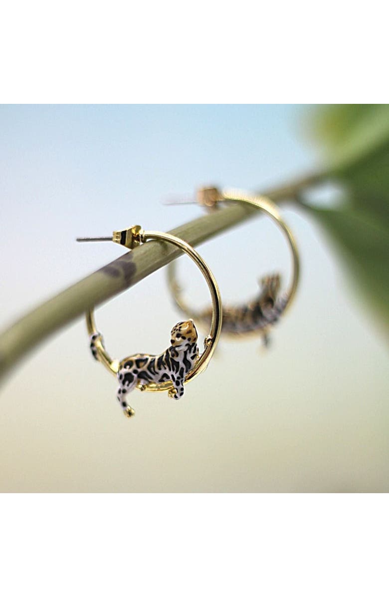 Bill Skinner Studio Clouded Leopard Hoops, Alternate, color, Leopard