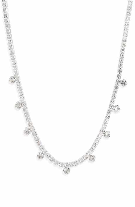 NORDSTROM RACK Crystal Drop Tennis Necklace