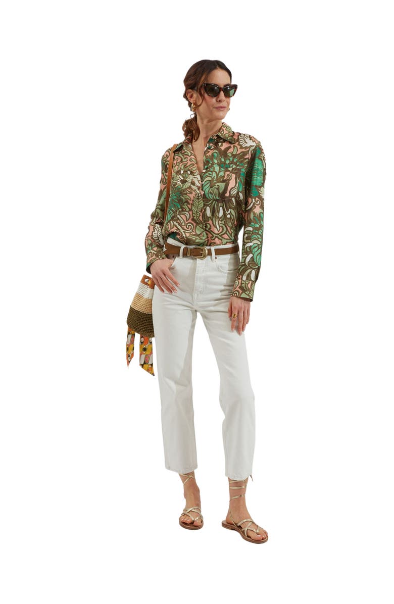 La DoubleJ Boy Shirt Anemone Pink Olive, Main, color, Anemone Pink Olive