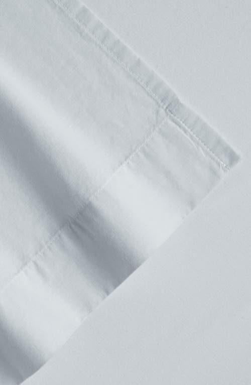 Homespun Solid Cotton Percale Sheet Set In Blue