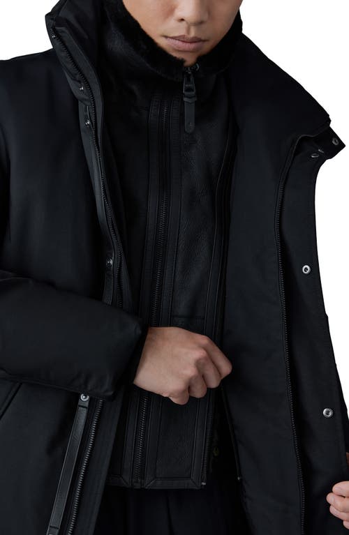 Mackage Sullivan Water Repellent 800 Fill Power Down Parka With Removable Bib In Black
