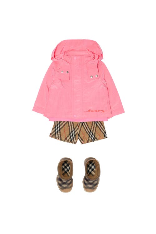 Burberry Logo-print Hooded Jacket In Blossom
