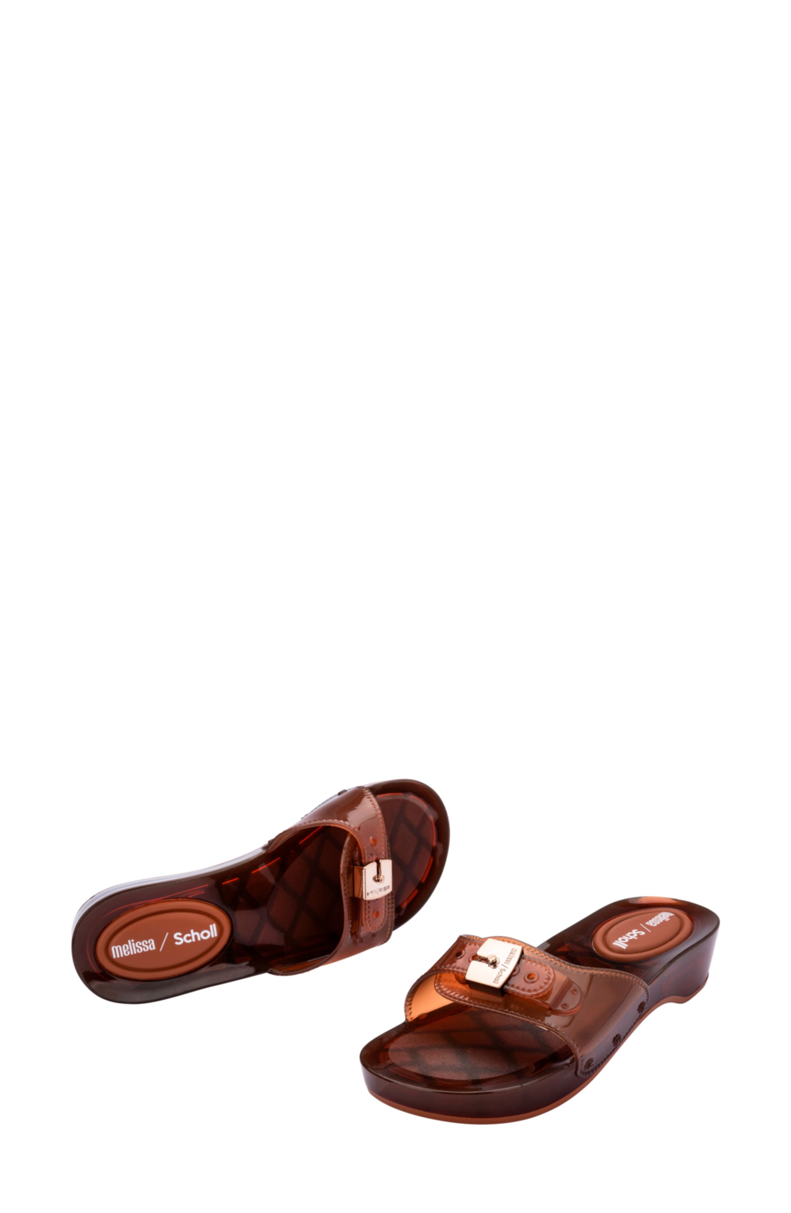 x Scholl Pescura Platform Slide Sandal, Alternate, color, CLEAR BROWN