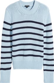 Rails Alise Stripe Cotton Crewneck Sweater