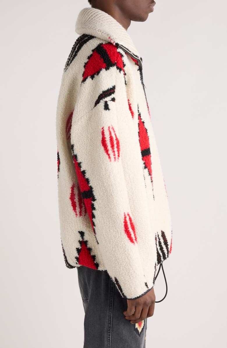 Isabel Marant Marlo Fleece Quarter Zip Pullover, Alternate, color, 