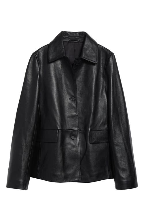 Totême Toteme Grained Leather Jacket In Black