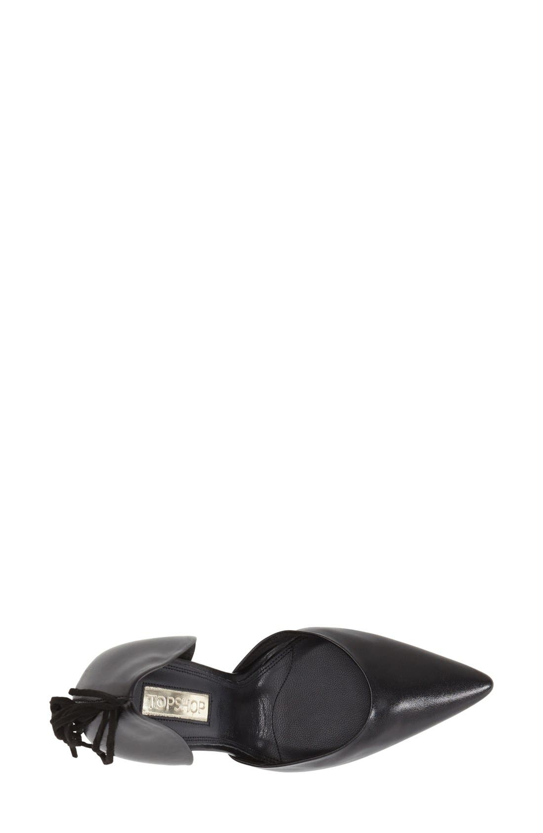 'Game Courts' Fringe Pump, Alternate, color, BLACK