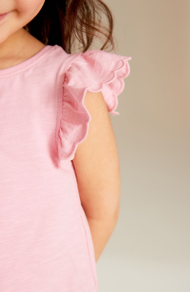 NEXT Kids' Ruffle Sleeve Cotton Top, Alternate, color, 