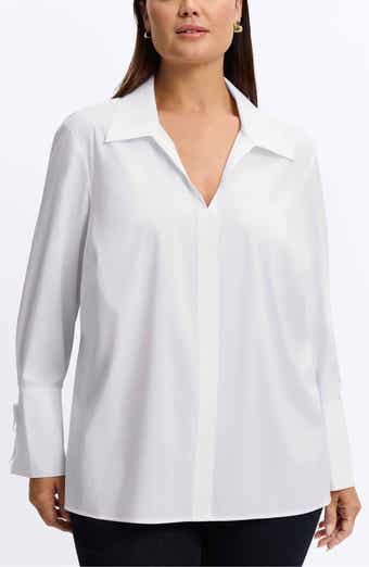 Carla Tie Cuff Cotton Blend Popover Top