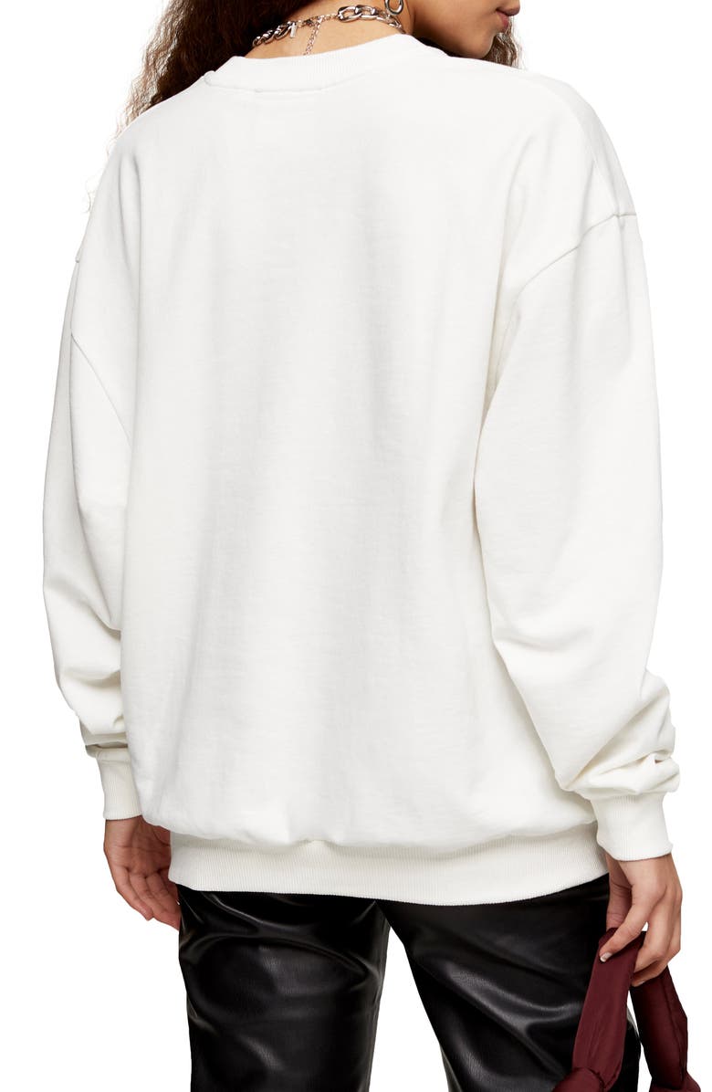 Topshop Nirvana Sweatshirt, Alternate, color, 