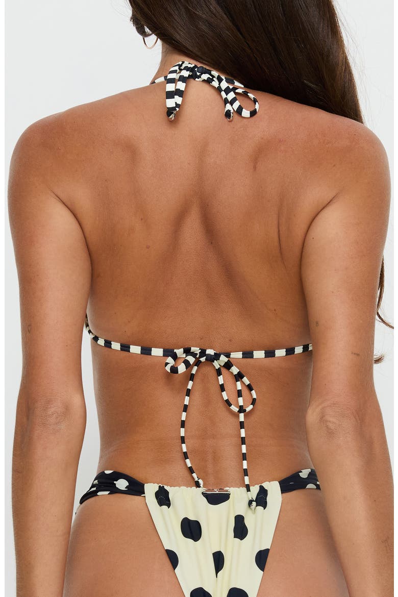 Jenner Triangle Bikini Top, Alternate, color, CREAM / POLKA DOT