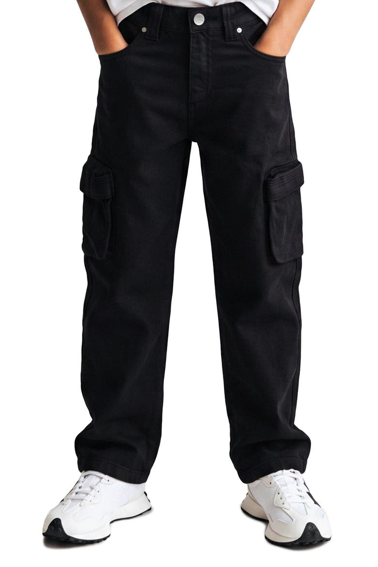 Kids' Maxwell Cargo Baggy Jeans, Alternate, color, BLACK