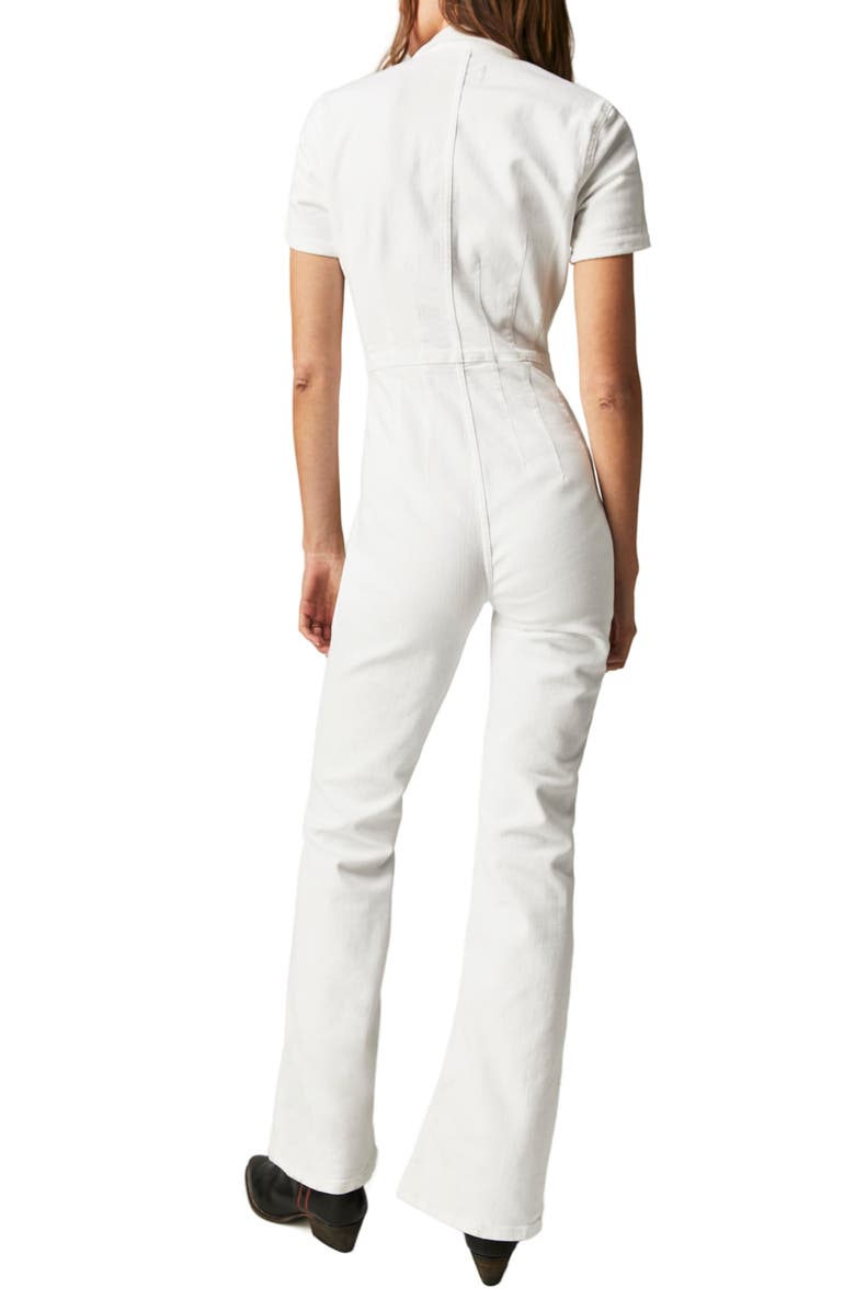 Free People Jayde Denim Flared Jumpsuit, Alternate, color, 