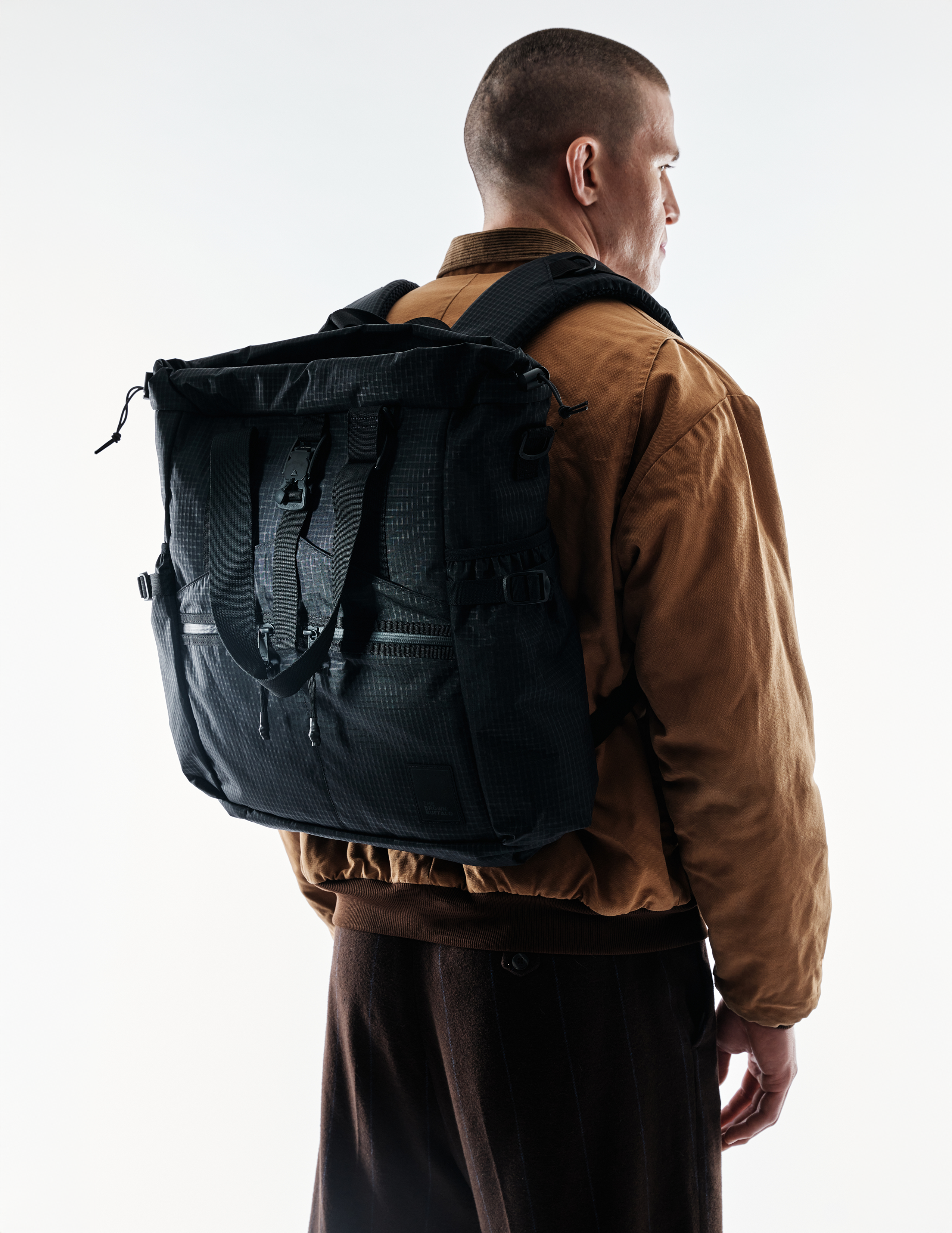 The Brown Buffalo Conceal Tote Bag, Alternate, color, Black-Grid