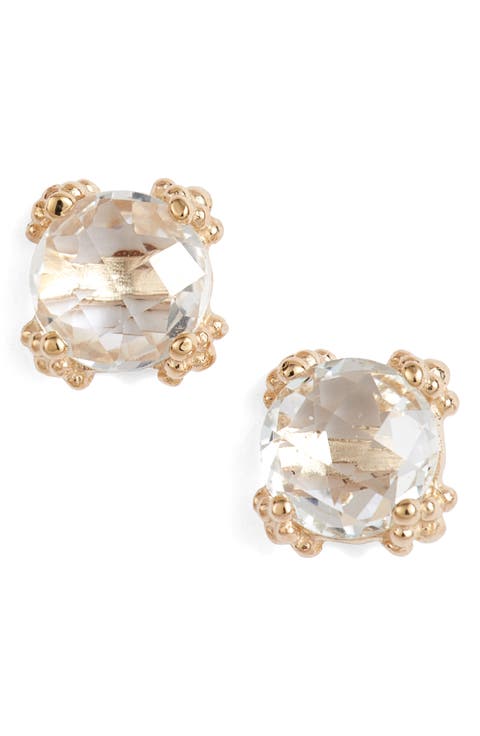 Dewdrop White Topaz Stud Earrings