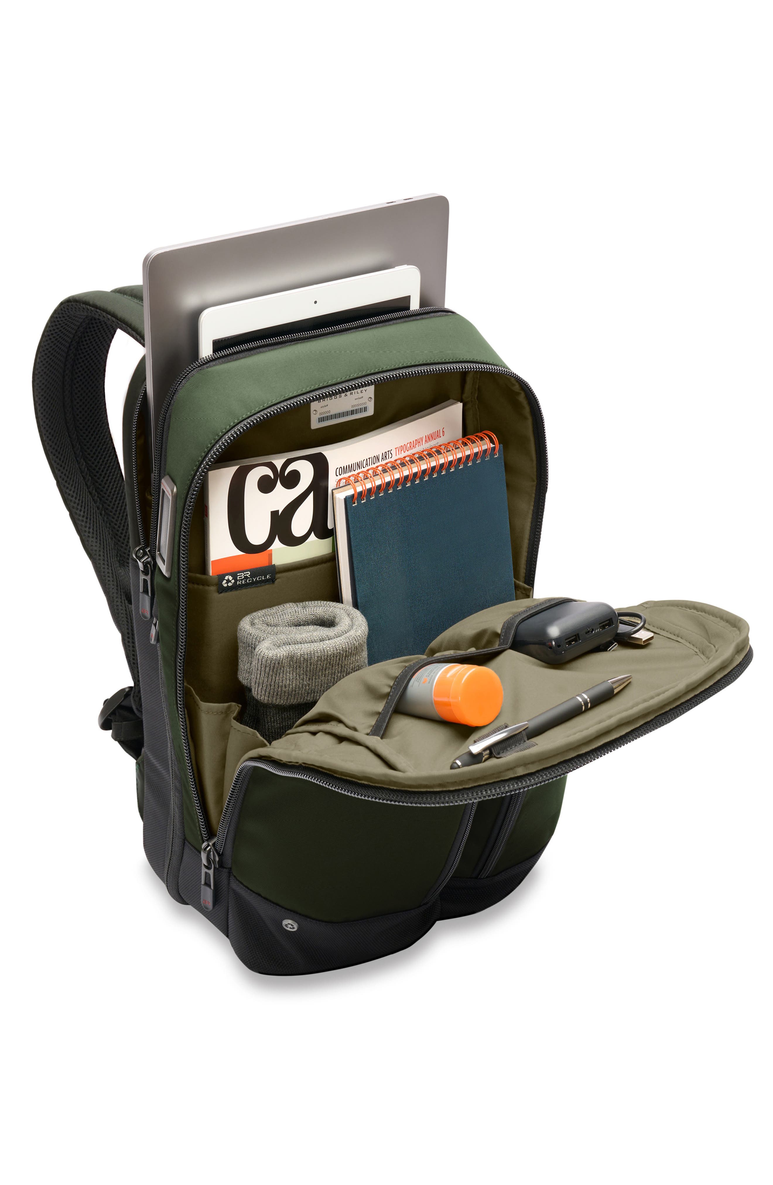 HTA Slim Expandable Backpack, Alternate, color, FOREST