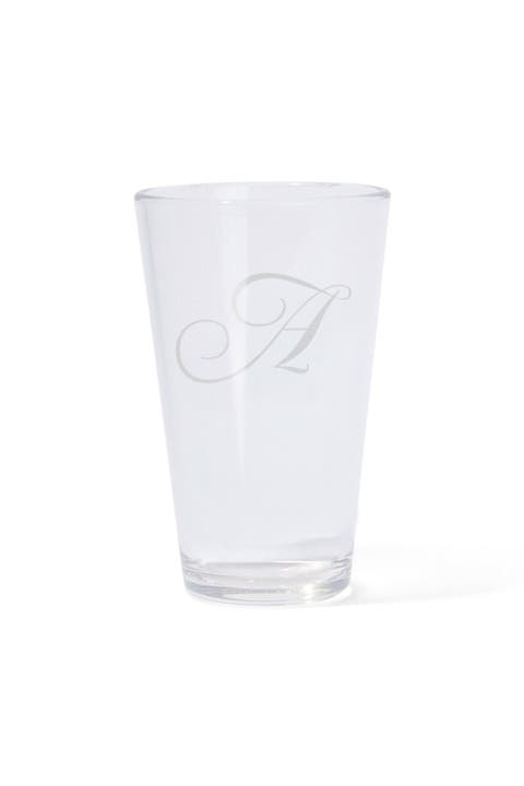 Silicone Crystal Clear Pint Glass - Monogram
