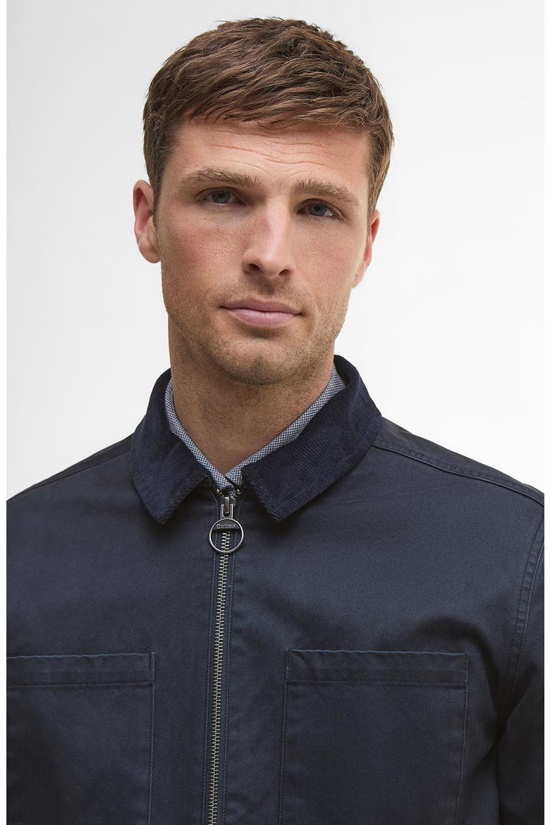 Lenker Twill Zip Overshirt, Alternate, color, NAVY