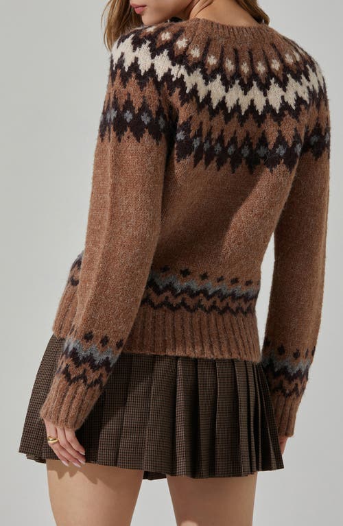 Astr The Label Feyre Fair Isle Crewneck Sweater