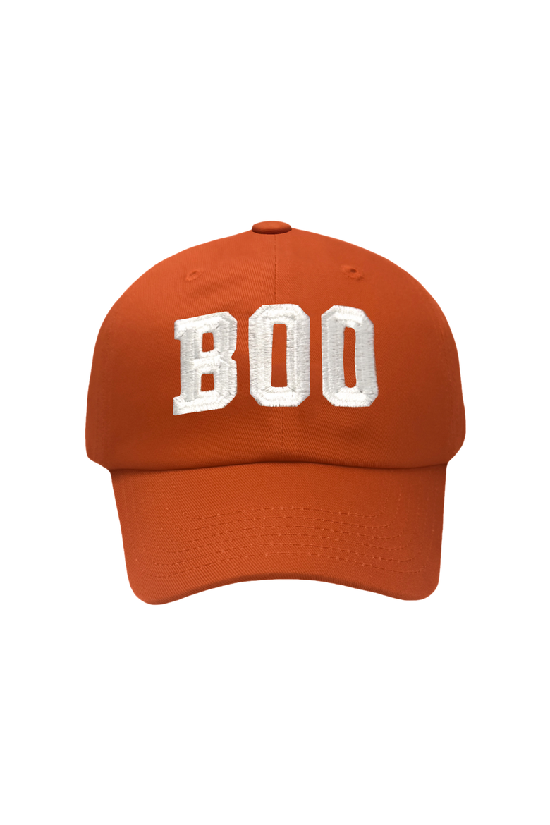 BOO Halloween Twill Bow Baseball Hat, Main, color, Orange