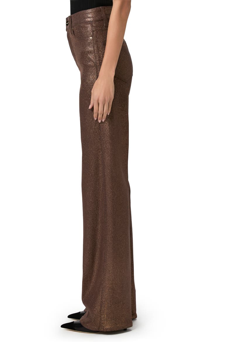 Sasha Coated High Waist Wide Leg Jeans, Alternate, color, BRHRNLUXE