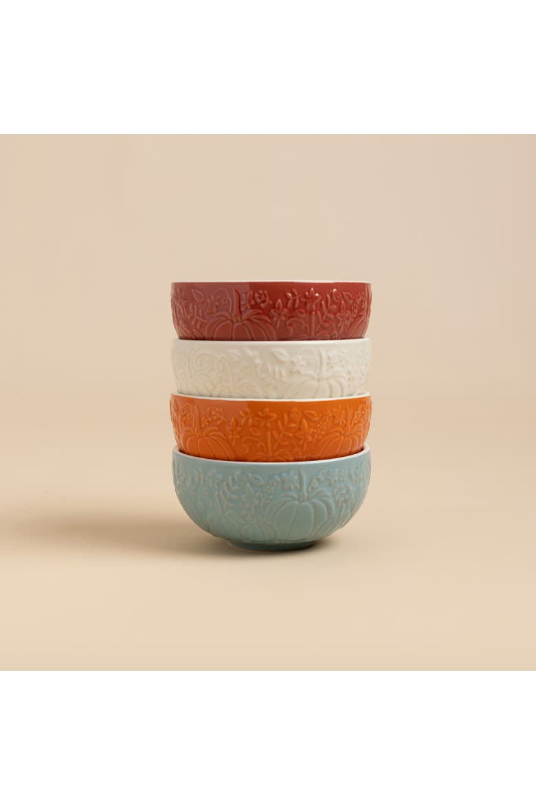 Home Set of 4 Mini Pumpkin Bowls, 5.9-Ounce, Alternate, color, Multicolored